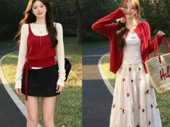 夏天别让衣服太单调，红色系背心单穿叠穿都超美