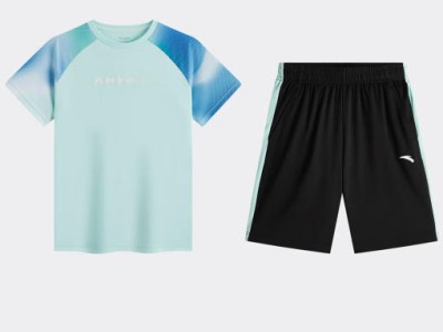 儿童运动套装男女童夏季舒适透气短t短裤两件套